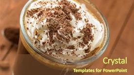  Presentation with industri - Presentation theme having milk powder industri - cup of coffee on wooden background and a tawny brown colored foreground