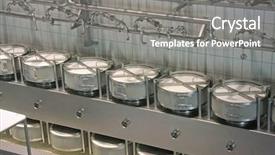  Presentation with cheese - PPT theme having milk production - interior of a cheese factory background and a gray colored foreground
