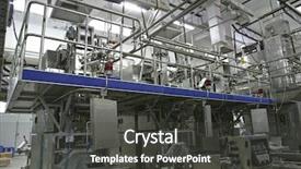  Presentation with stainless steel - Theme having milk production - stainless steel temperature control valves background and a dark gray colored foreground