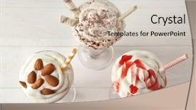  Presentation with wooden - Audience pleasing presentation theme consisting of milk shake - fresh tasty cocktails on wooden backdrop and a soft green colored foreground