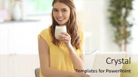  Presentation with weight loss lose text - PPT theme enhanced with milk shake - weight loss concept beautiful young background and a coral colored foreground