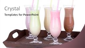  Presentation with white milk - Cool new slide deck with milk-shakes-on-tray-isolated backdrop and a white colored foreground