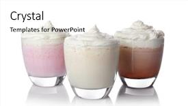  Presentation with white milk - Colorful PPT theme enhanced with milk shakes on white background backdrop and a white colored foreground