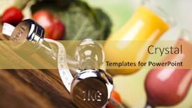  Presentation with milk - Audience pleasing theme consisting of milk shakes sport and fitness backdrop and a yellow colored foreground