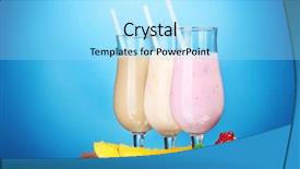  Presentation with chocolate milk - Slides featuring chocolate on blue background background and a arctic colored foreground