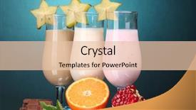  Presentation with chocolate milk - Amazing presentation design having chocolate on blue background backdrop and a lemonade colored foreground