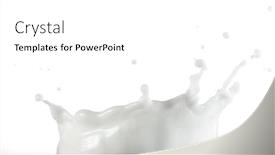  Presentation with milk splash - Slide set enhanced with milk-splash-in-crown-shape background and a white colored foreground