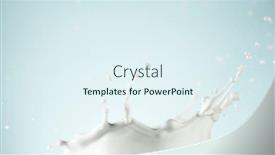  Presentation with milk splash - Audience pleasing PPT layouts consisting of milk-splash-in-crown-shape backdrop and a sky blue colored foreground
