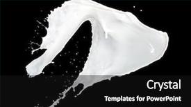  Presentation with milk splash - Colorful presentation enhanced with milk splash isolated on black backdrop and a black colored foreground