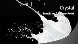  Presentation with milk splash - Amazing slide set having milk splash isolated on black backdrop and a black colored foreground