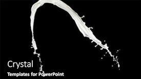  Presentation with milk splash - Presentation having milk splash isolated on black background background and a black colored foreground