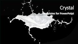  Presentation with milk splashing - Audience pleasing presentation design consisting of milk splash isolated on black backdrop and a black colored foreground