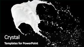  Presentation with milk splash - Beautiful PPT layouts featuring milk splash isolated on black backdrop and a black colored foreground