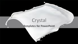  Presentation with milk splash - PPT theme having milk-splash-isolated-on-black background and a white colored foreground