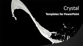  Presentation with milk splash - PPT layouts having milk-splash-isolated-on-black background and a black colored foreground