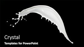  Presentation with milk splash - PPT layouts with milk-splash-isolated-on-black background and a black colored foreground