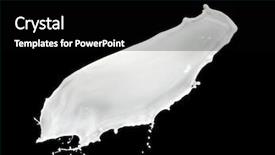  Presentation with milk splash - Theme with milk splash isolated on black background and a black colored foreground