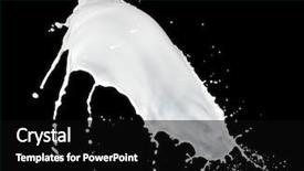  Presentation with milk splash - Amazing slides having milk splash isolated on black backdrop and a black colored foreground
