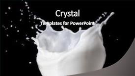  Presentation with milk splashing - Presentation theme consisting of milk splash isolated on black background and a black colored foreground