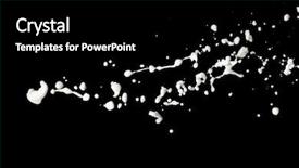  Presentation with milk splash - PPT layouts featuring milk splash isolated on black background and a black colored foreground