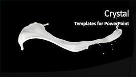  Presentation with milk splashing - Slides featuring milk splash isolated on black background and a black colored foreground