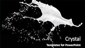  Presentation with milk splash - Theme having milk splash isolated on black background and a black colored foreground