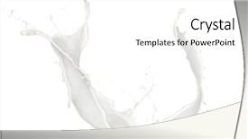  Presentation with milk splashing - Audience pleasing theme consisting of milk splash isolated on white backdrop and a white colored foreground