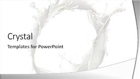  Presentation with milk splash - Slide deck consisting of milk splash isolated on white background and a white colored foreground