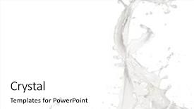  Presentation with milk splashing - Cool new PPT theme with pour arabic coffee in cups backdrop and a violet colored foreground