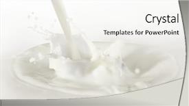  Presentation with milk splash - Presentation design with milk splash isolated on white background and a white colored foreground