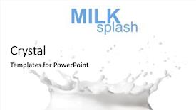  Presentation with milk splashing - Amazing presentation theme having milk splash isolated on white backdrop and a white colored foreground
