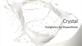  Presentation with milk splash - Audience pleasing presentation design consisting of milk splash isolated on white backdrop and a  colored foreground