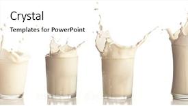  Presentation with milk splash - Presentation design enhanced with milk splash on a glass background and a white colored foreground