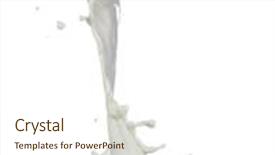  Presentation with milk splash - Slide set having milk splash over white background and a cream colored foreground