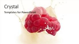  Presentation with milk splash - Beautiful PPT theme featuring milk splash with falling fresh backdrop and a cream colored foreground