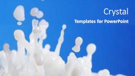  Presentation with milk splash - Presentation theme having milk-splash background and a  colored foreground