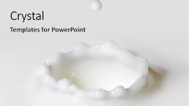  Presentation with milk splash - Amazing presentation theme having milk splash backdrop and a light gray colored foreground