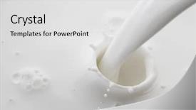  Presentation with milk splash - Audience pleasing PPT layouts consisting of milk splash backdrop and a  colored foreground