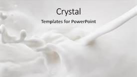 Presentation with milk splash - PPT layouts consisting of milk splash background and a light gray colored foreground