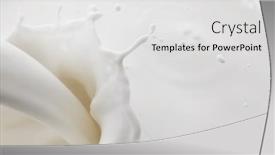 Presentation with milk splash - Theme featuring milk-splash background and a white colored foreground