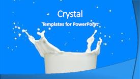  Presentation with milk splashing - Beautiful slide deck featuring milk splashing from the glass backdrop and a  colored foreground