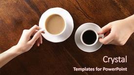  Presentation with tea coffee - Slide deck consisting of milk tea - concept of male and female background and a wine colored foreground