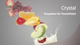  Presentation with milkshake - Amazing slides having milk tea - healthy refreshment sweet and milkshake backdrop and a gray colored foreground