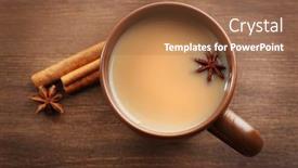  Presentation with milk tea - Colorful presentation enhanced with milk tea with spices backdrop and a red colored foreground