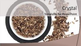  Presentation with milk thistle - Slide deck having thistles - milk thistle seed used background and a light gray colored foreground