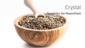  Presentation with milk thistle - Audience pleasing slide deck consisting of milk-thistle-seeds-in-wooden backdrop and a white colored foreground