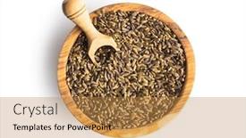  Presentation with milk thistle - Slide deck featuring milk-thistle-seeds-in-wooden background and a gold colored foreground