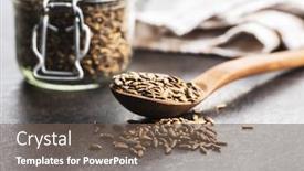  Presentation with milk thistle - PPT layouts having milk-thistle-seeds-in-wooden background and a violet colored foreground