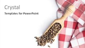  Presentation with milk thistle - Cool new PPT layouts with milk-thistle-seeds-in-wooden backdrop and a white colored foreground