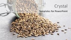  Presentation with thistle - Slide set consisting of milk-thistle-seeds-on-old background and a white colored foreground